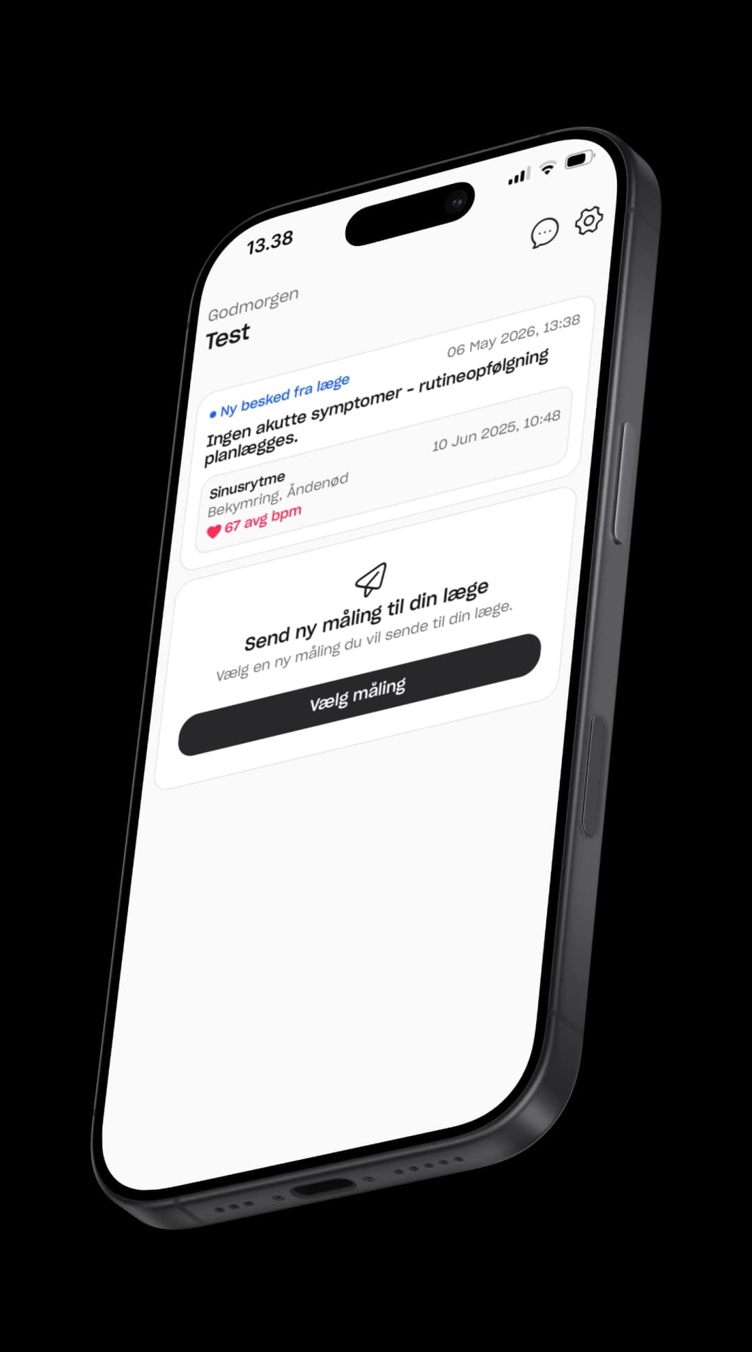 Virtual Heart Clinic app på iPhone